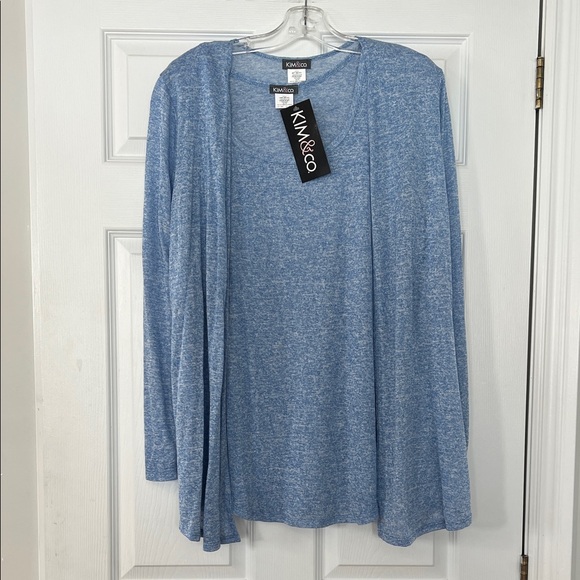 Kim & Co Sweaters - Women's Heather Blue Open Front Cardigan
